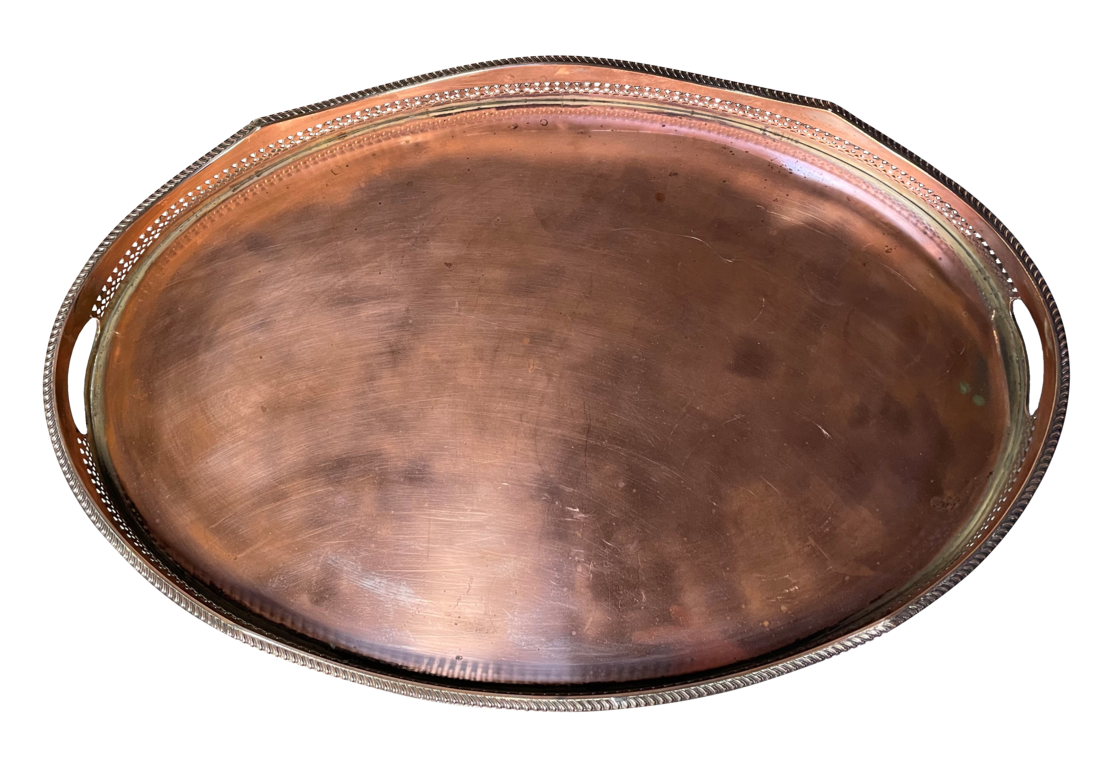 Sheffield Plate Galleried Serving Tray
