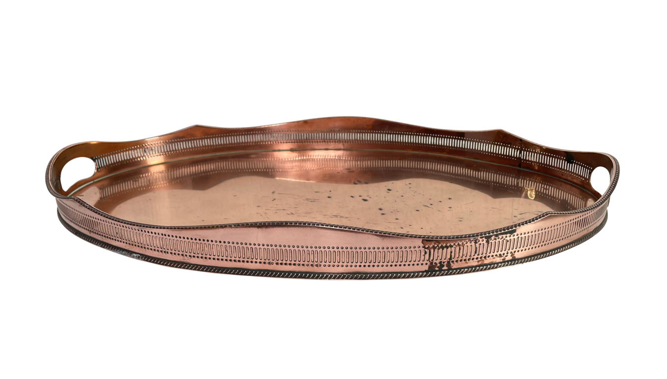 Sheffield Plate Galleried Serving Tray