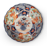 Meiji Period Imari Scallop Edged Hand Decorated Bowl