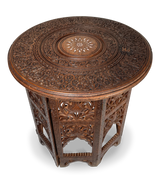 Anglo-Indian Carved Circular Table