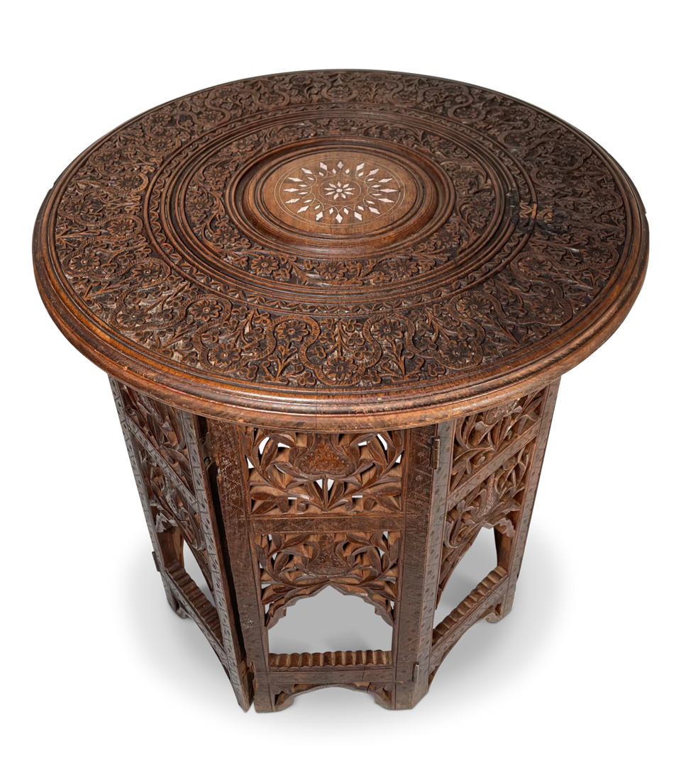 Anglo-Indian Carved Circular Table