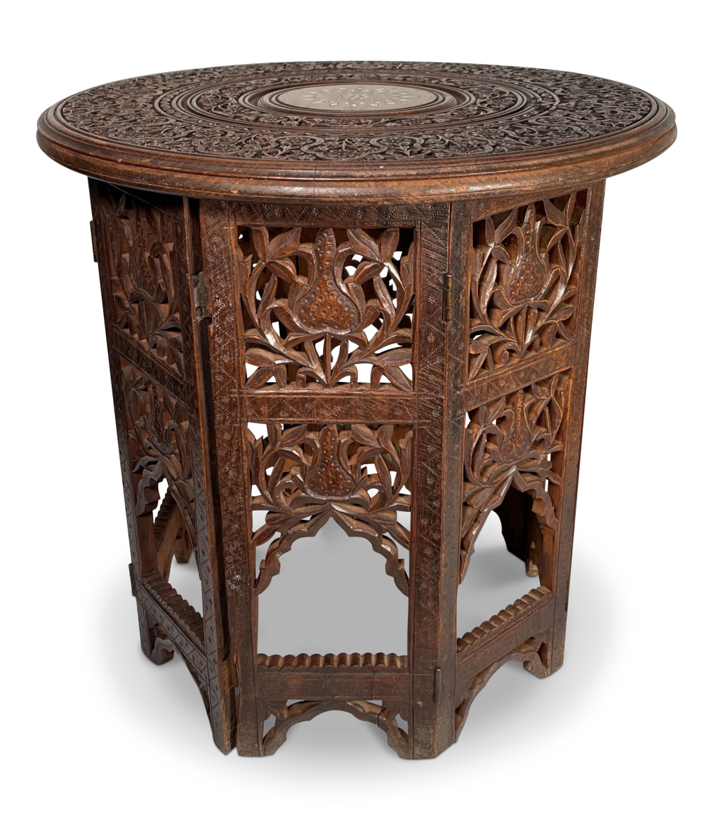 Anglo-Indian Carved Circular Table