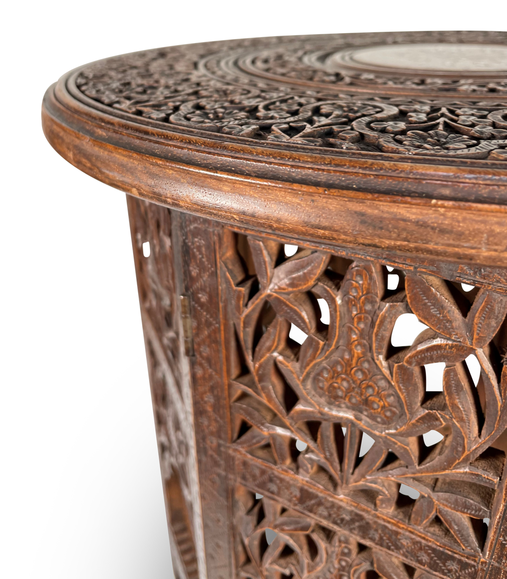 Anglo-Indian Carved Circular Table