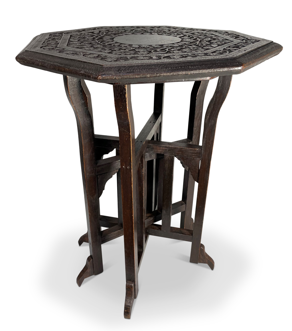 Anglo-Indian Hardwood Hexagonal Table