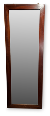 Regency Mahogany Framed Dressing Mirror with a Narrow Inlaid Yew Banding