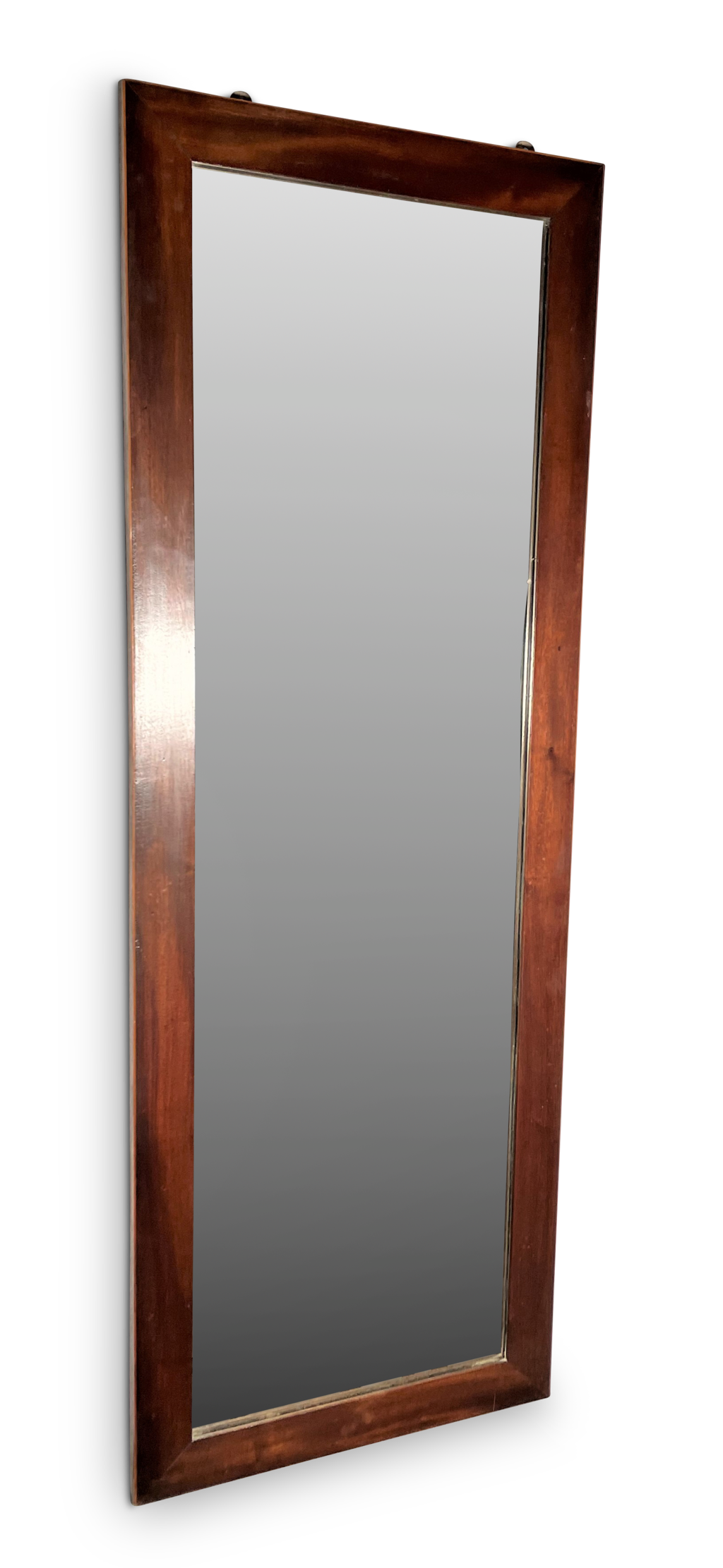 Regency Mahogany Framed Dressing Mirror with a Narrow Inlaid Yew Banding