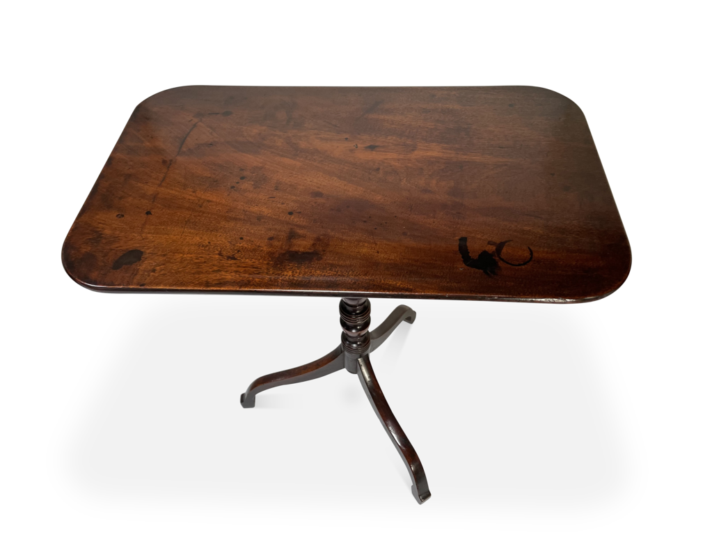 Rectangular George III Tilt Top Tripod Table