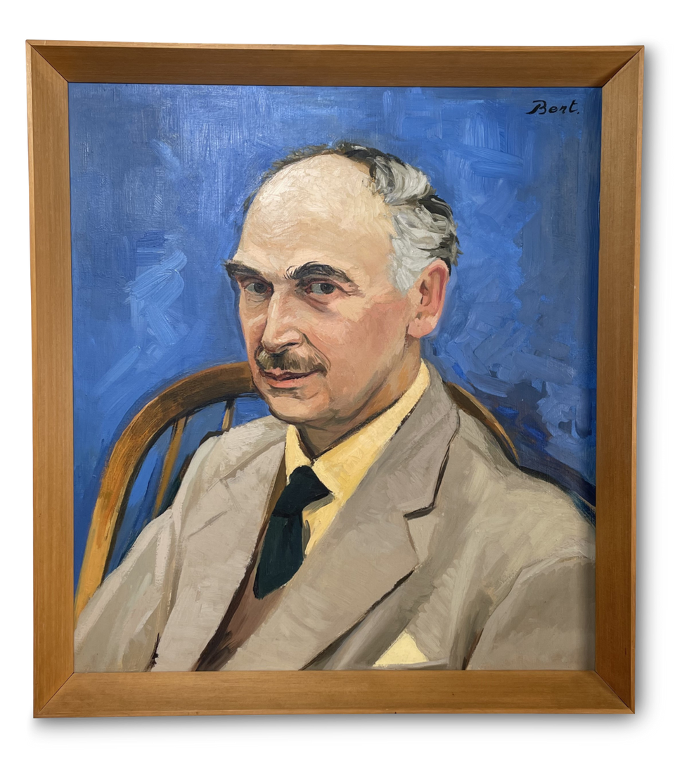 Oil on Canvas of Male Portrait signed Bert