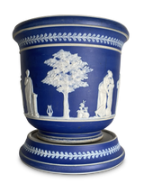 Jasperware Jardiniere with Matching Stand