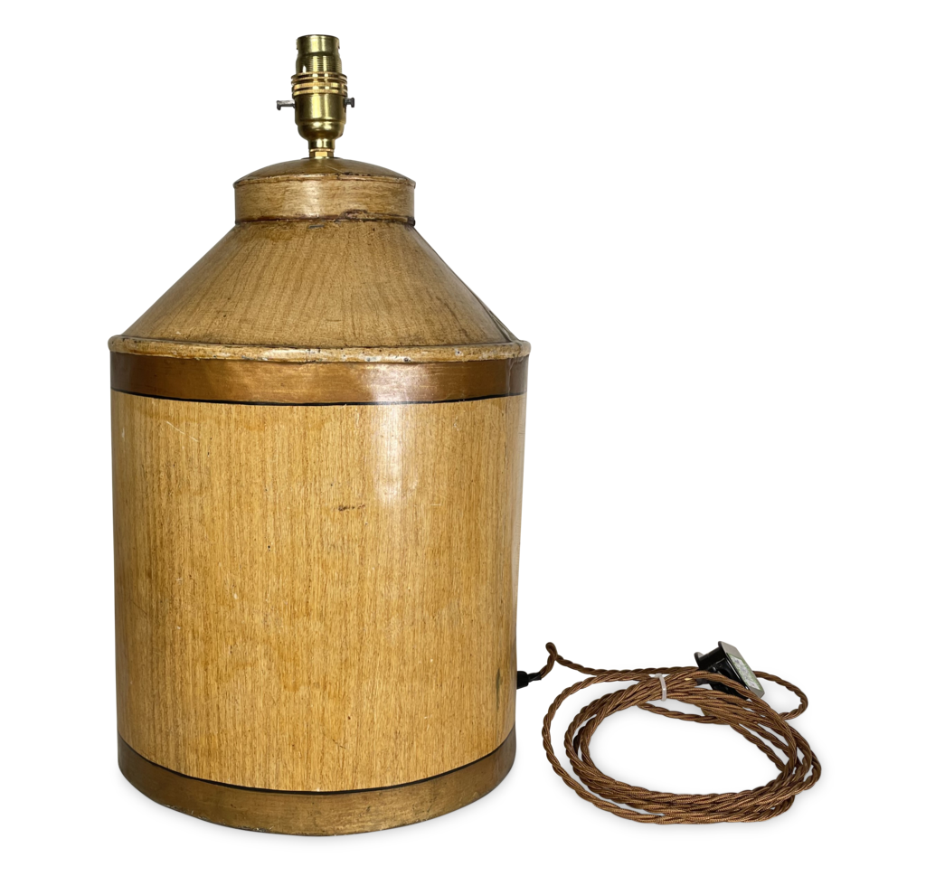Converted Tole Tea Cannister Table Lamp