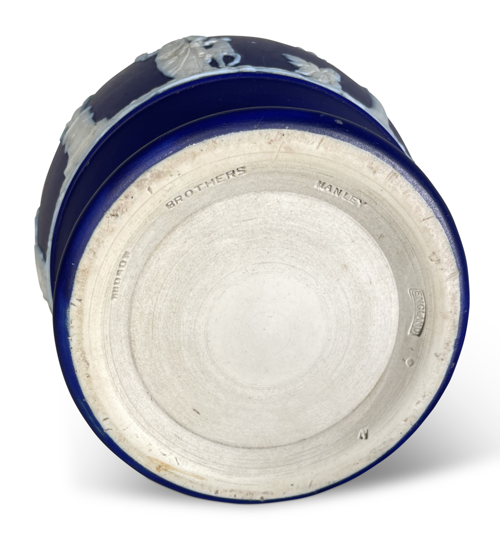 Cobalt Blue Jasperware Style Jug by Dudson Brothers of Hanley Potteries