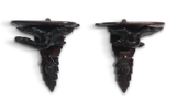 Pair of Black Forest Carved Wall Brackets