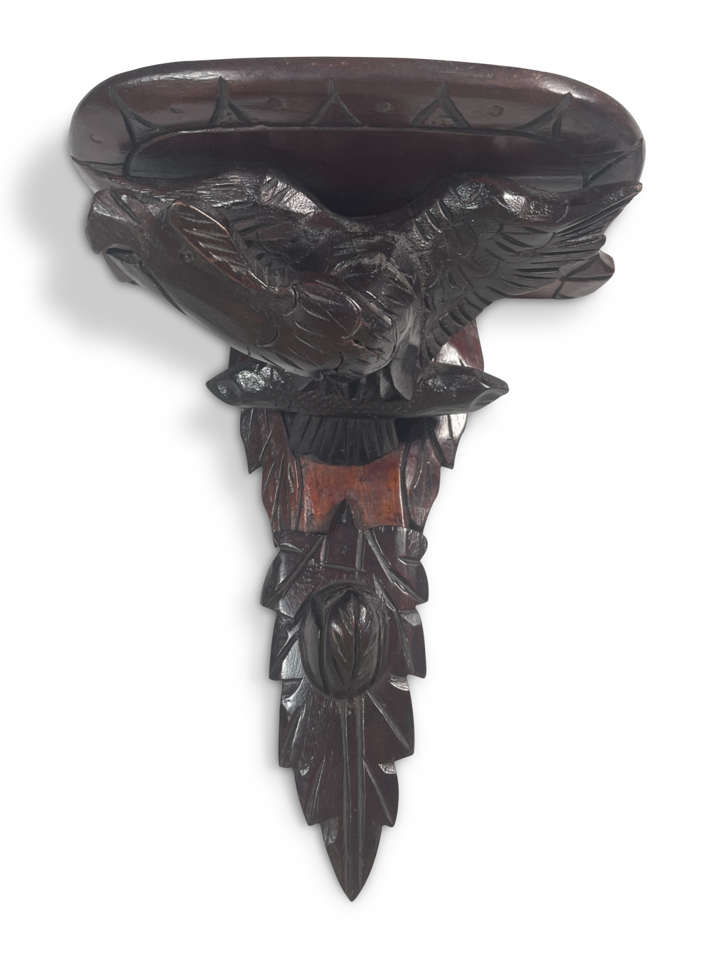 Pair of Black Forest Carved Wall Brackets