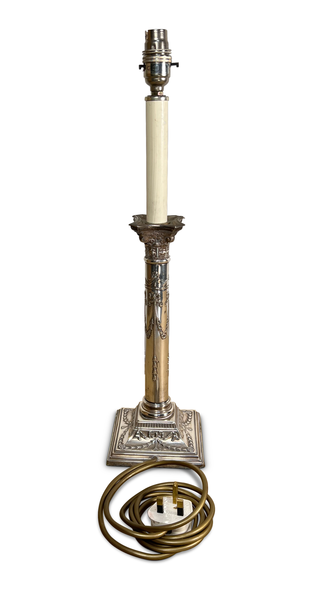 Plated Candlestick Lamp