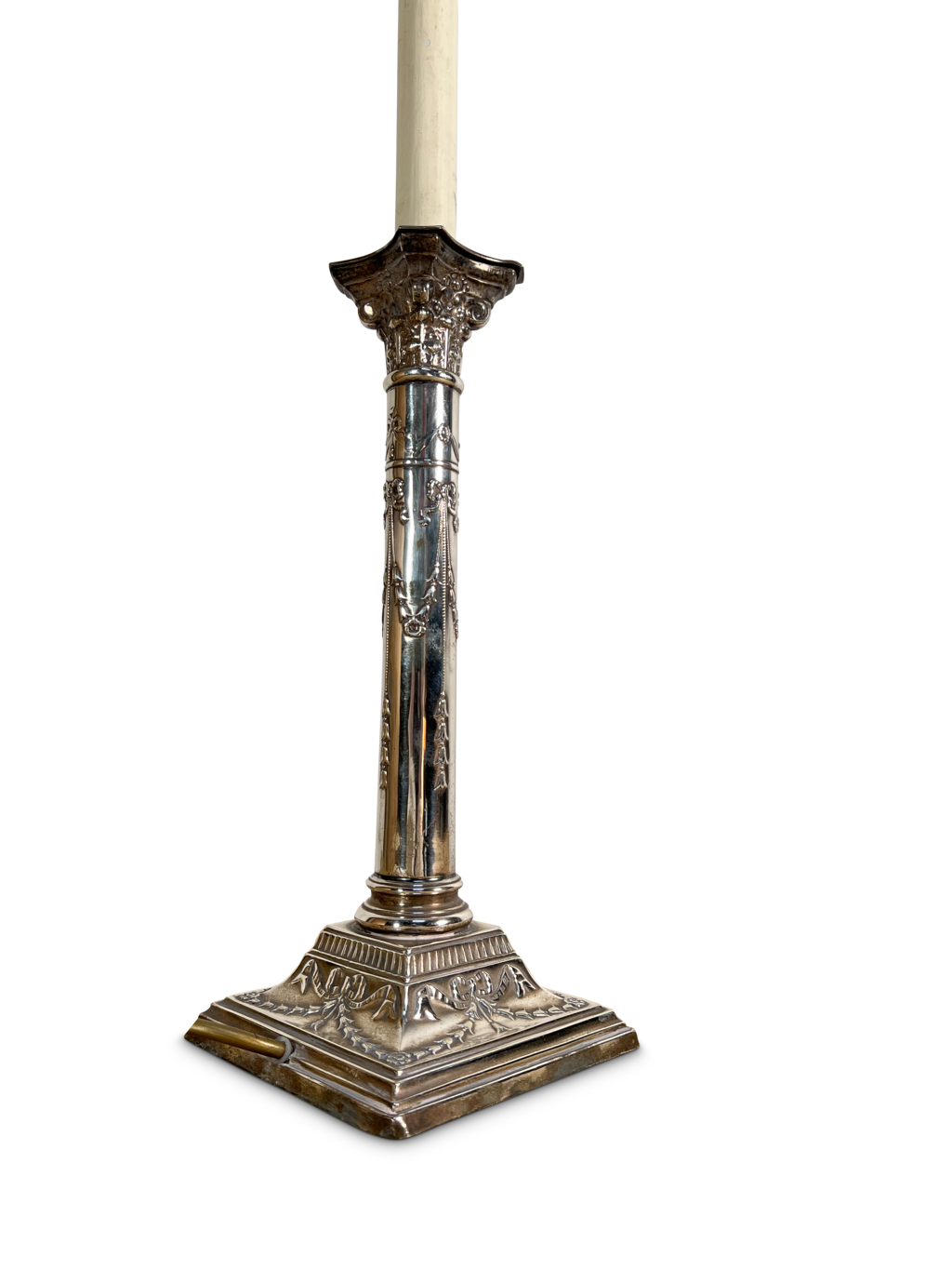 Plated Candlestick Lamp