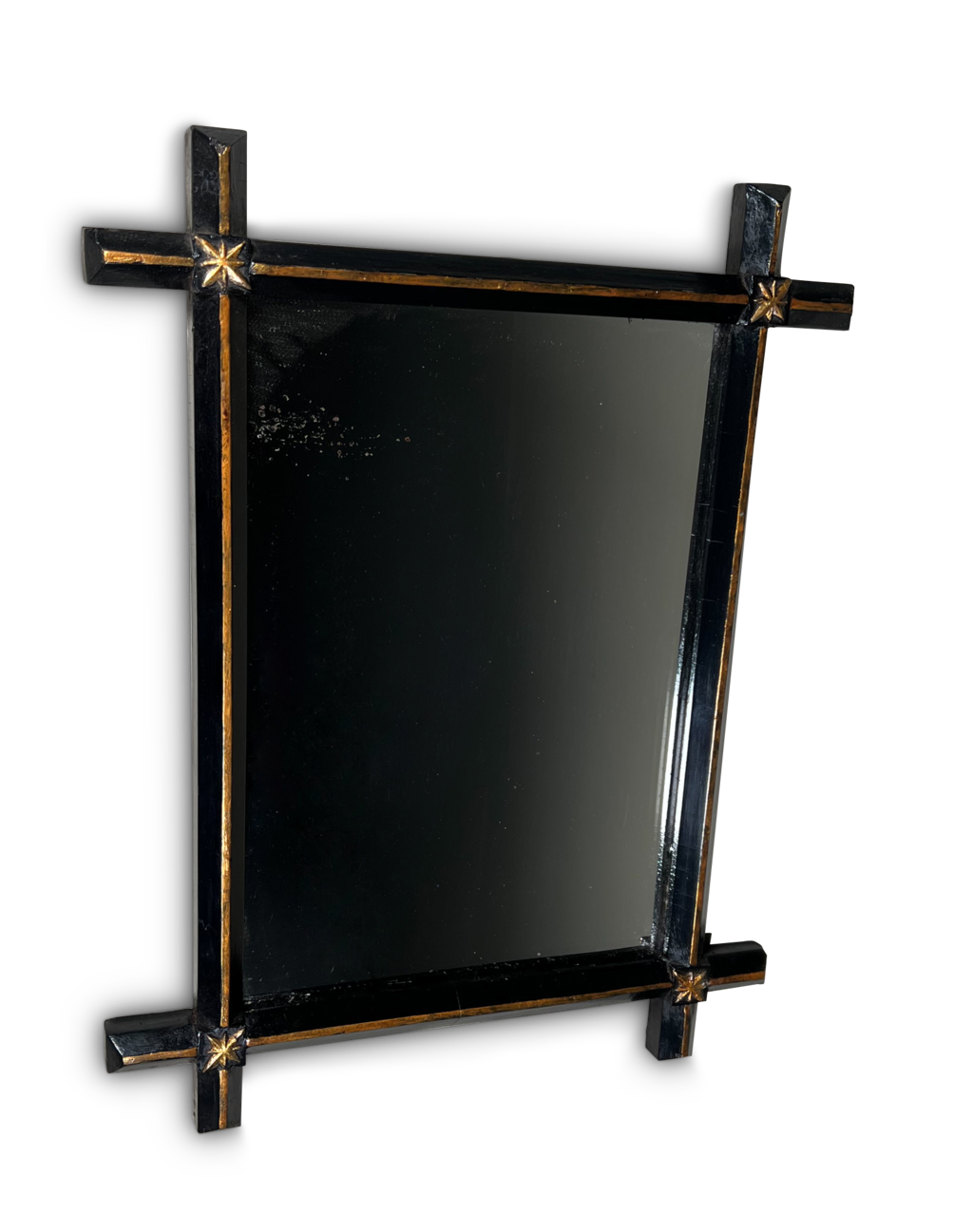 Aesthetic Movement Ebonised Cross Framed Mirror