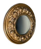Gilt Papier Mache Mirror with Decoration of Pomegranites