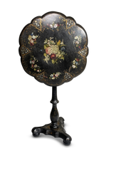 Ebonised Pedestal Table