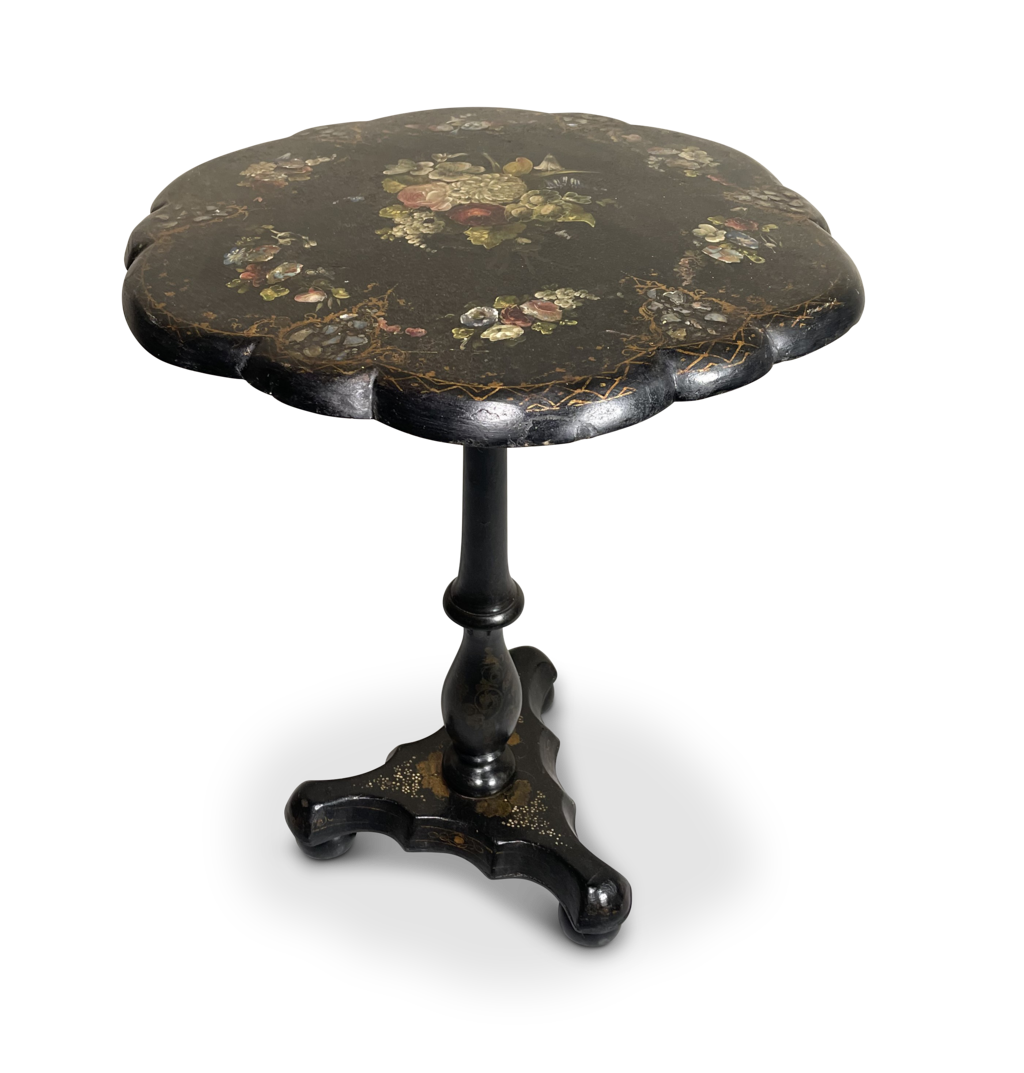 Ebonised Pedestal Table