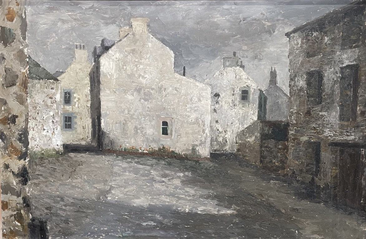 Oil of Street Scene