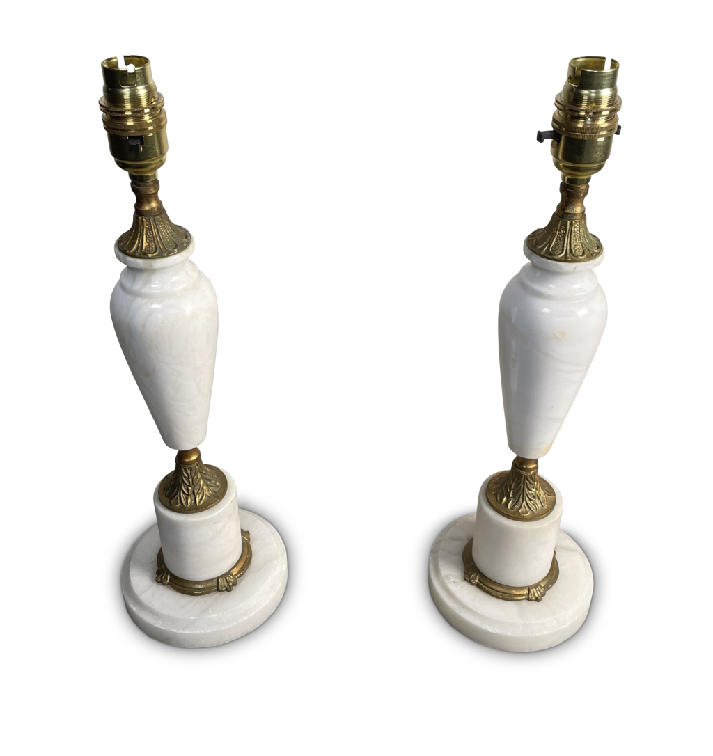 Pair of Marble Lamps