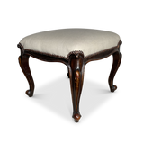 Square Mahogany Footstool