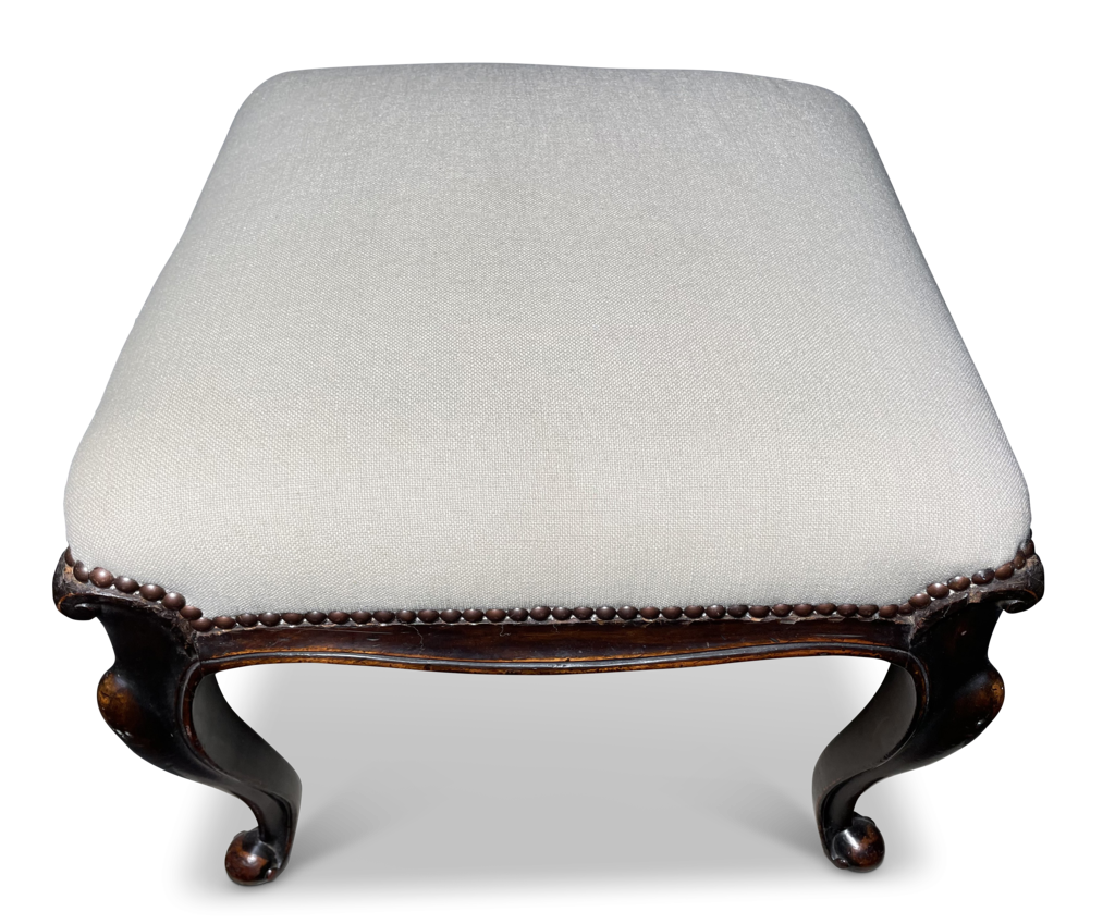 Square Mahogany Footstool