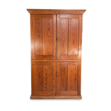 Pitch Pine Four Doored Chapel Cupboard