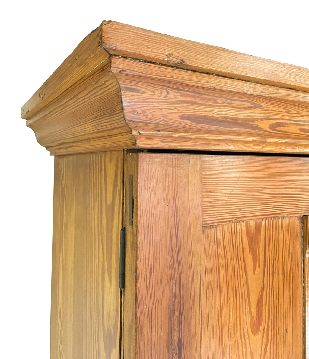 Pitch Pine Four Doored Chapel Cupboard