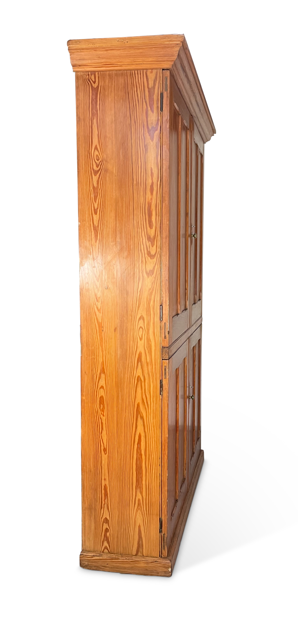 Pitch Pine Four Doored Chapel Cupboard