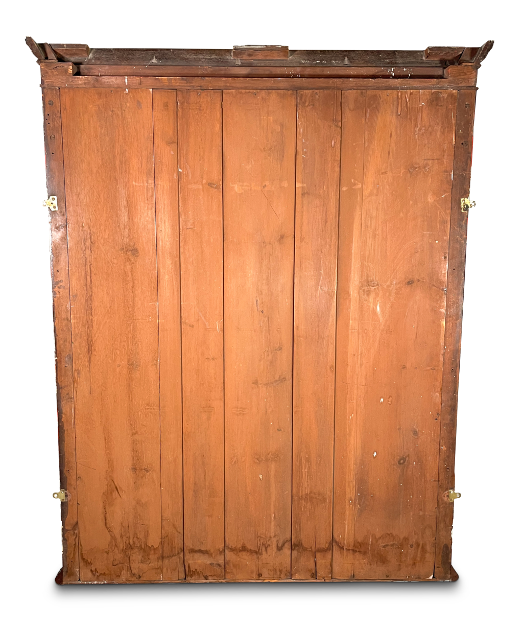 Large Walnut Overmantle Chimney Piece Mirror
