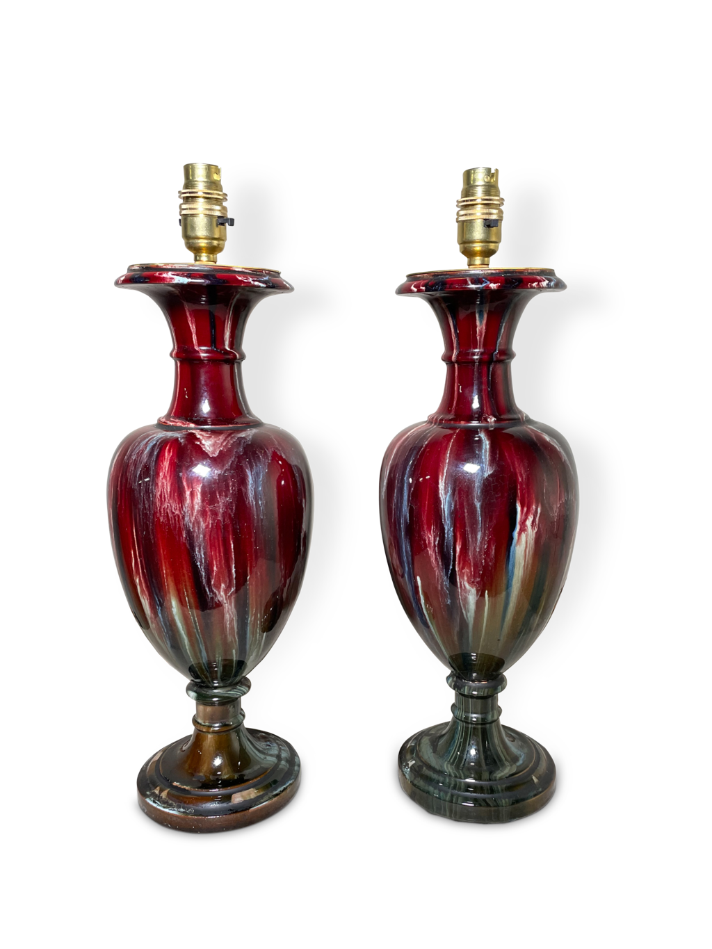 Pair of Pottery Vase Table Lamps
