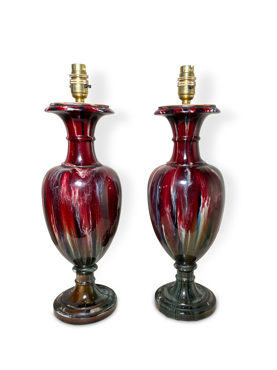 Pair of Pottery Vase Table Lamps