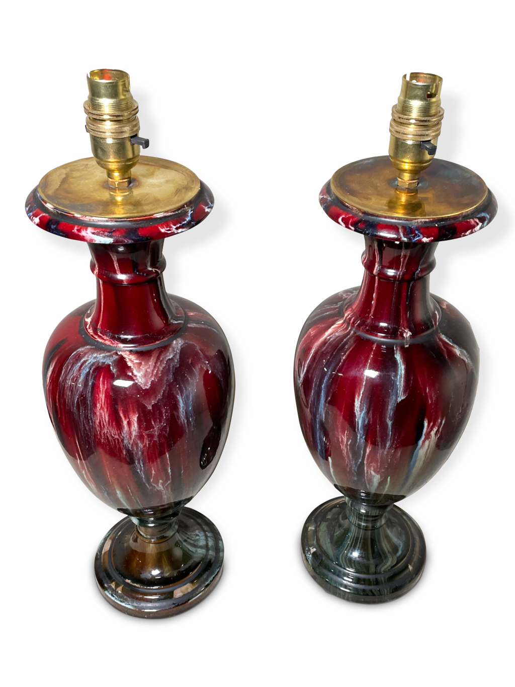 Pair of Pottery Vase Table Lamps