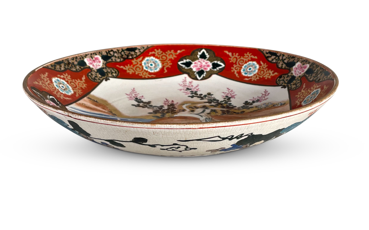 Meiji Period Hand Decorated Kutani Charger