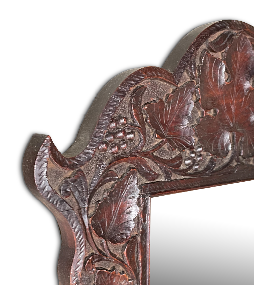 Pair of Anglo-Indian Carved Harwood Mirrors