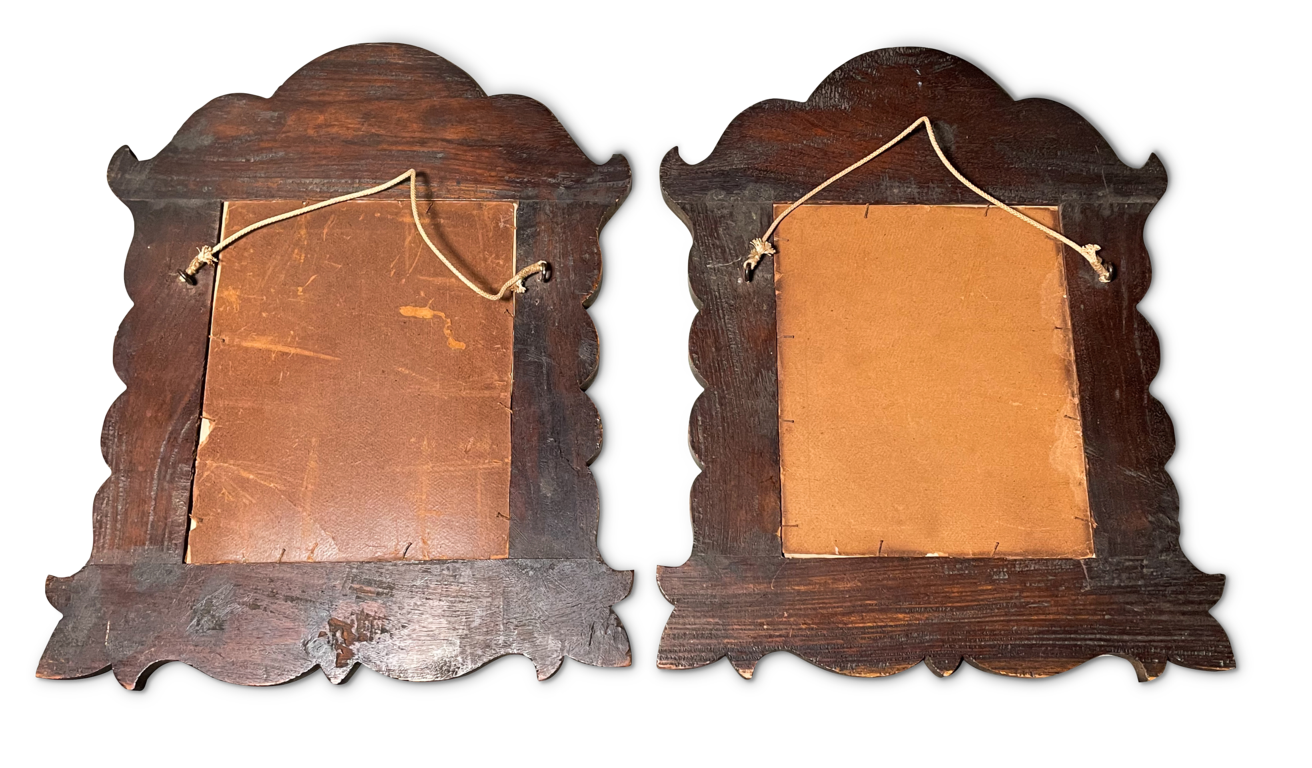 Pair of Anglo-Indian Carved Harwood Mirrors