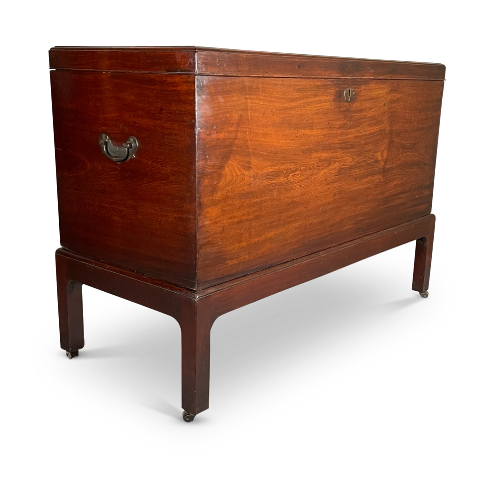 Large Country House Mahogany Chest on Stand
