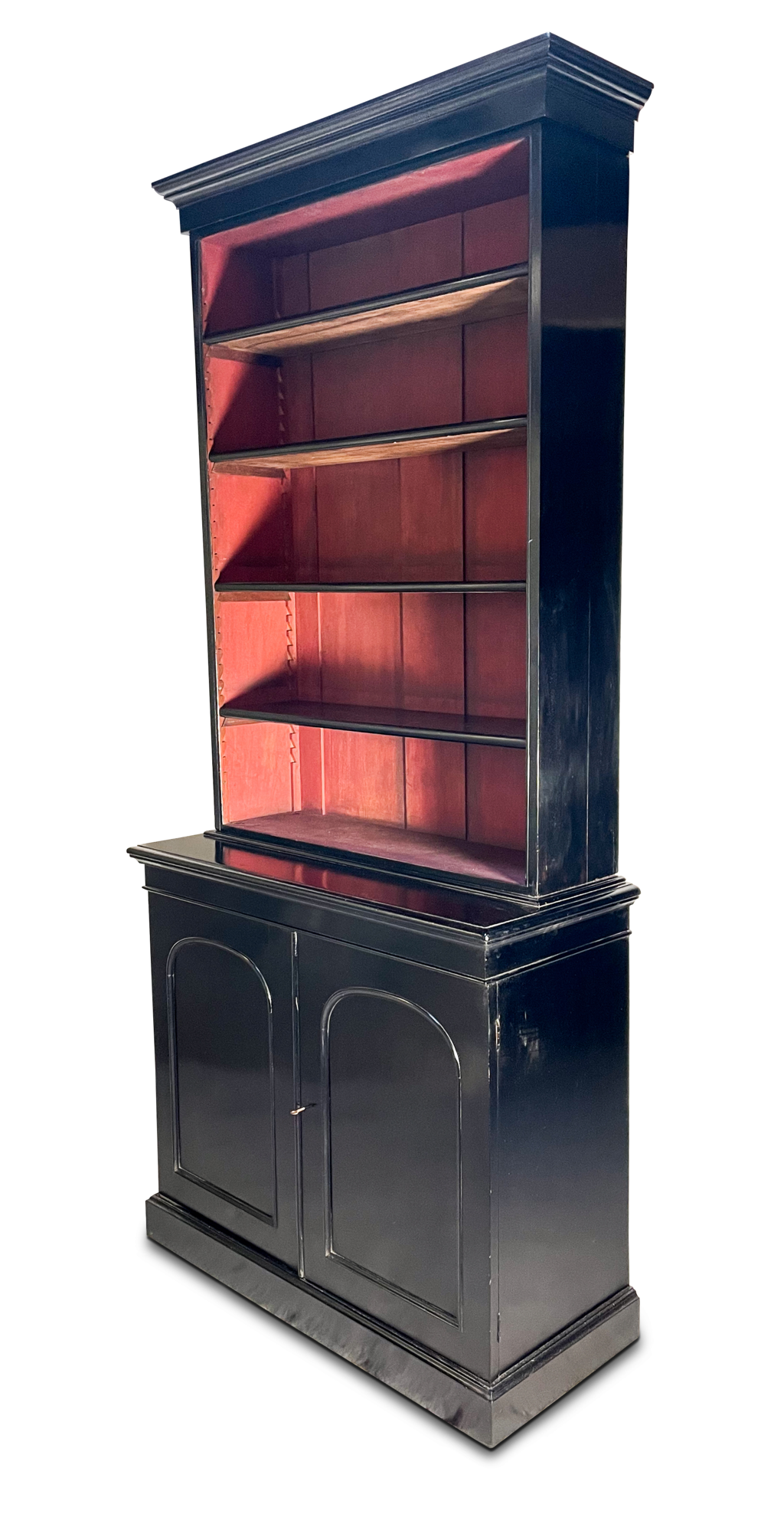 Ebonised Victorian Bookcase