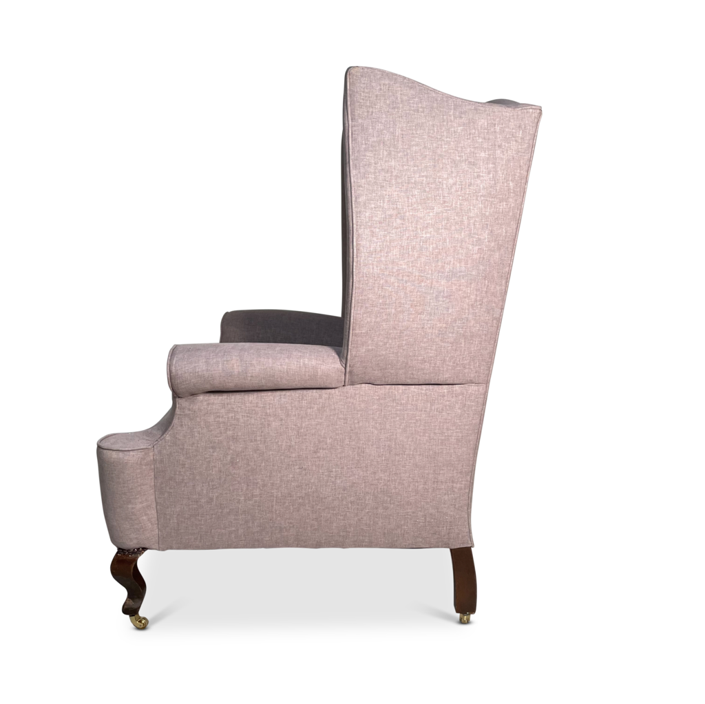 Queen Anne Style Wingback Armchair