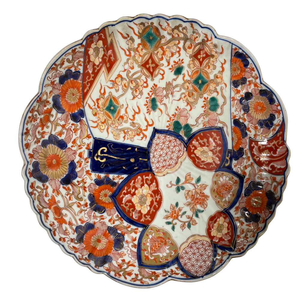 Meiji Period Imari Scallop Edged Charger