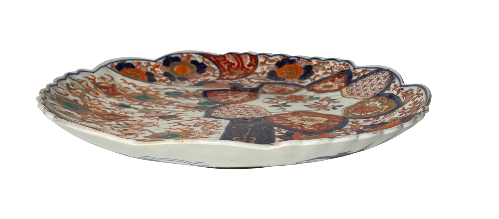 Meiji Period Imari Scallop Edged Charger