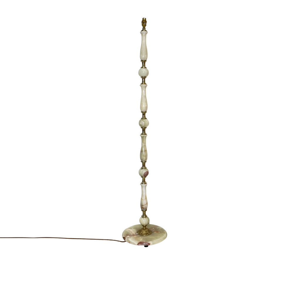 Onyx Floor Lamp with Ormolu Mounts