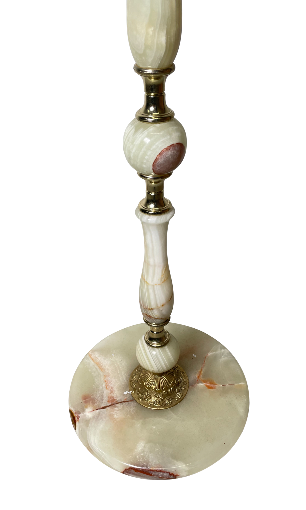 Onyx Floor Lamp with Ormolu Mounts