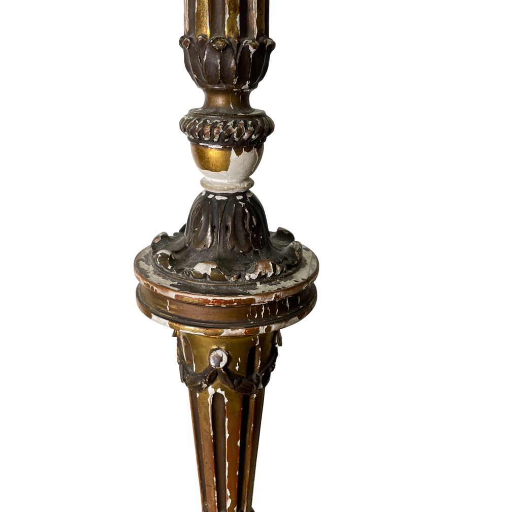 Giltwood Column Table Lamp