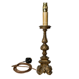 Giltwood Column Table Lamp