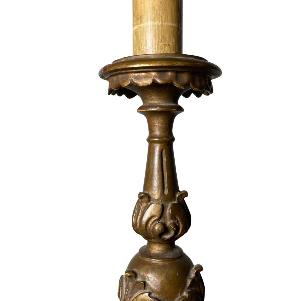 Giltwood Column Table Lamp
