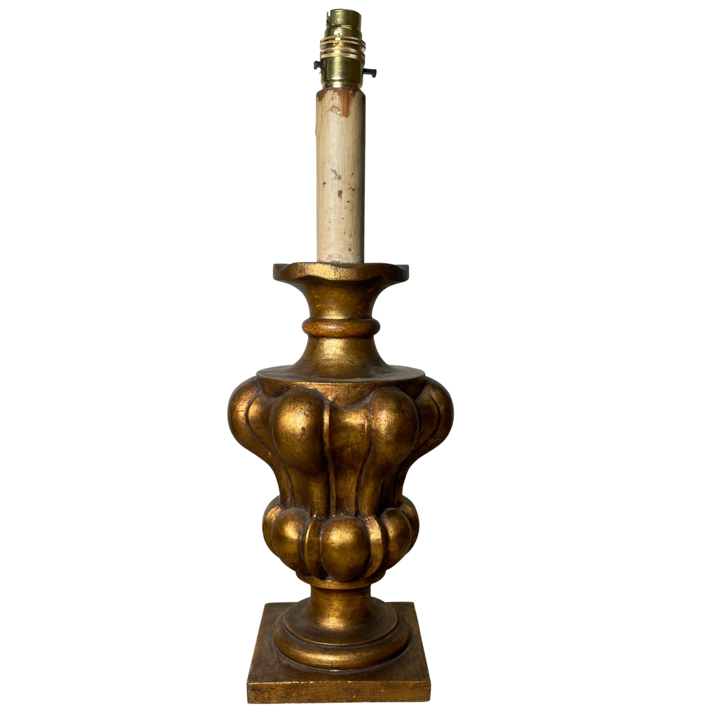 Giltwood Bulbous Table Lamp