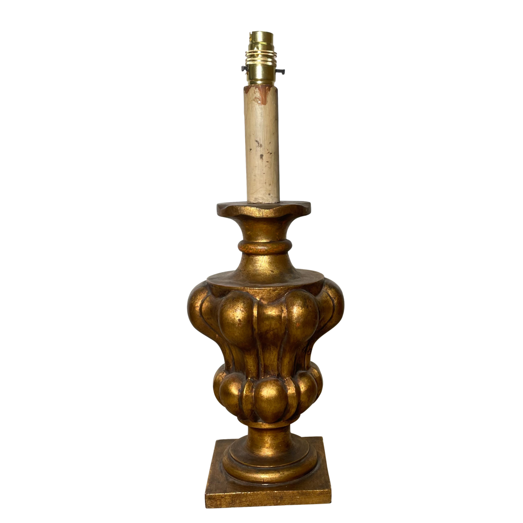 Giltwood Bulbous Table Lamp