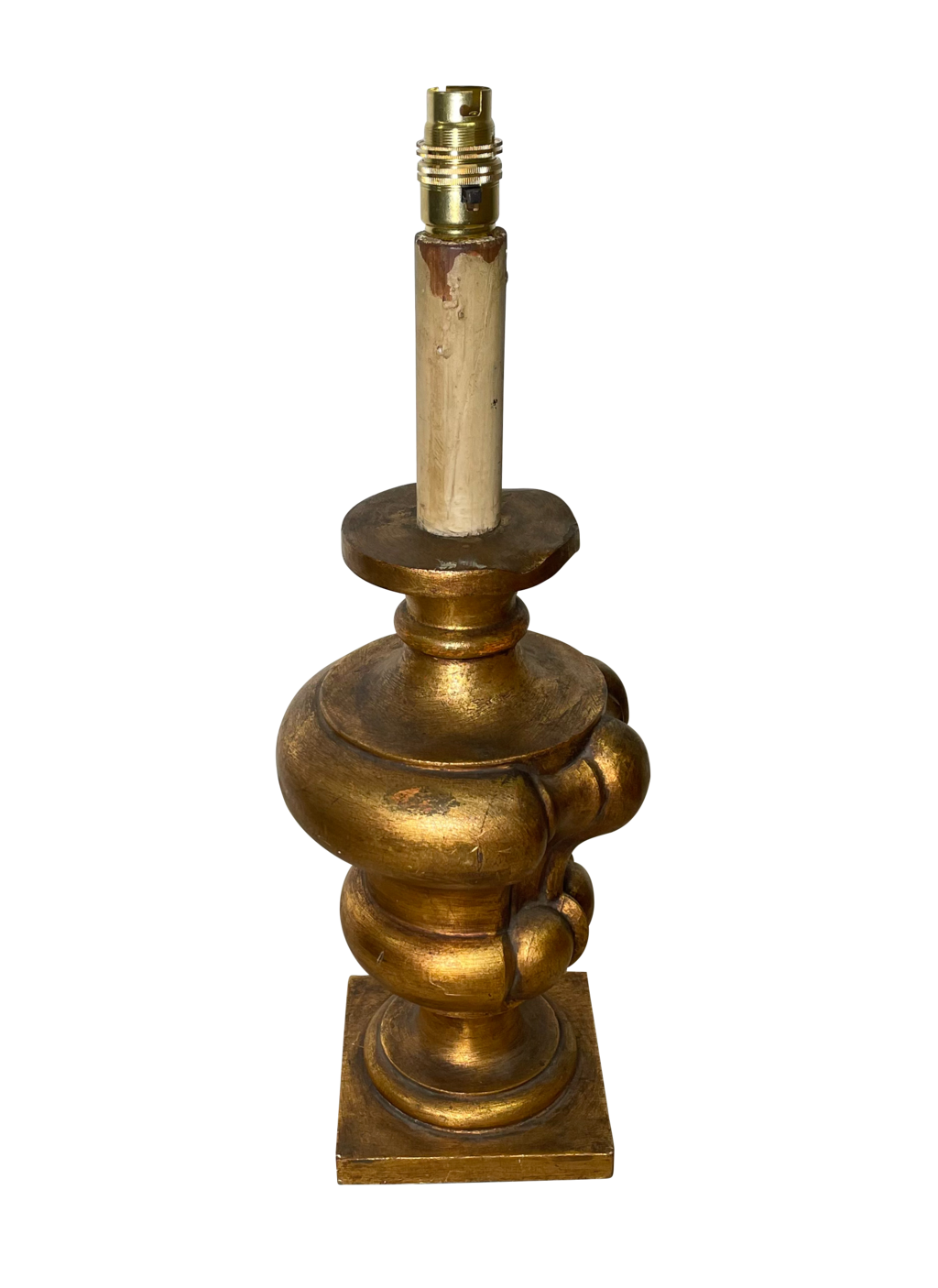 Giltwood Bulbous Table Lamp
